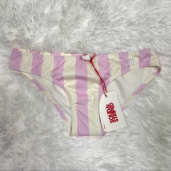 New Solid & Striped Elle Striped Bikini Bottom Size XS - Picture 3 of 8